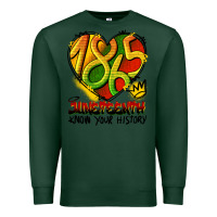 Sports Green juneteenth 1865 graffiti Premium Sweatshirt - HRA Design Shop