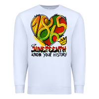 White juneteenth 1865 graffiti Premium Sweatshirt - HRA Design Shop