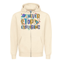 Sandshell never stop exploring Zipper Hoodie - MaliasSmallBusiness