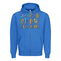 True Royal never stop exploring Zipper Hoodie - MaliasSmallBusiness