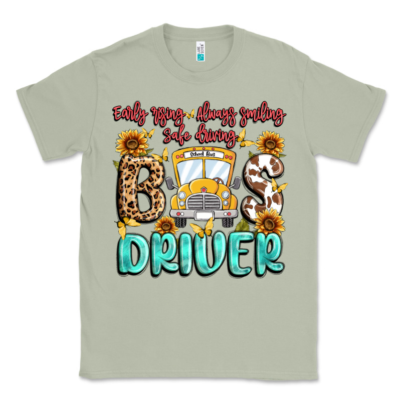 Early Rising Always Smiling Safe Driving Bus Drive Classic Tee by MaliasSmallBusiness | Teevron
