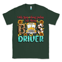 Sports Green early rising always smiling safe driving bus drive Classic Tee - MaliasSmallBusiness