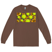 Chestnut tennis ball with sunflower and racket  licence plato Long Sleeve Tee - BarkalooDesign