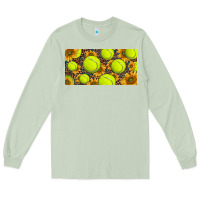 Matcha tennis ball with sunflower and racket  licence plato Long Sleeve Tee - BarkalooDesign