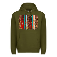 Army Green christmas socks cookie leopard brushstroke Premium Hoodie - AdoDesignShop