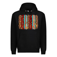Black christmas socks cookie leopard brushstroke Premium Hoodie - AdoDesignShop