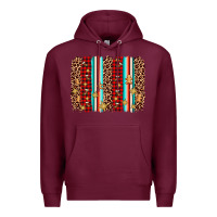 Burgundy christmas socks cookie leopard brushstroke Premium Hoodie - AdoDesignShop