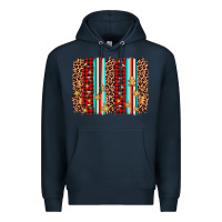Navy christmas socks cookie leopard brushstroke Premium Hoodie - AdoDesignShop