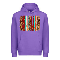 Purple christmas socks cookie leopard brushstroke Premium Hoodie - AdoDesignShop