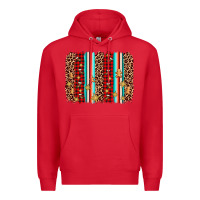 Red christmas socks cookie leopard brushstroke Premium Hoodie - AdoDesignShop