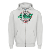 Dove Grey reindeer brewed santa approved Zipper Hoodie - MaliasSmallBusiness
