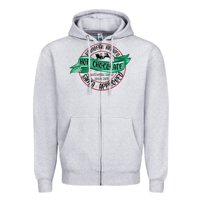 Reindeer Brewed Santa Approved Zipper Hoodie by MaliasSmallBusiness | Teevron