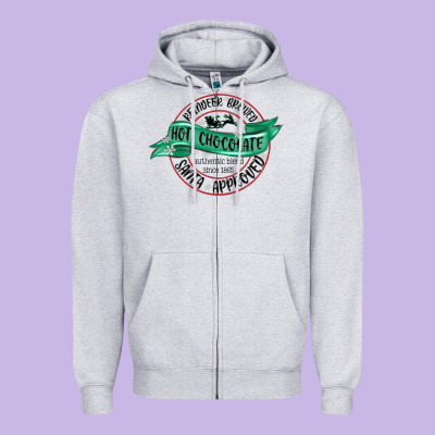 Zipper Hoodie reindeer brewed santa approved