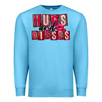 Ocean Blue hugs and kisses Premium Sweatshirt - FaDigitalArtStudio
