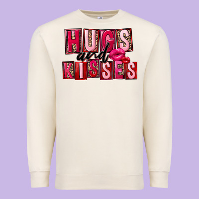Hugs And Kisses Premium Sweatshirt Designed By Fadigitalartstudio