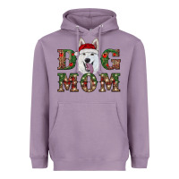 Lavender christmas  white shepherd dog mom Heavyweight Hoodie - RanaPortraitStore