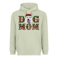 Matcha christmas  white shepherd dog mom Heavyweight Hoodie - RanaPortraitStore