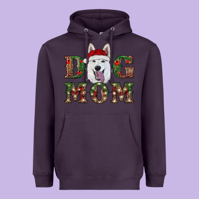 Christmas  White Shepherd Dog Mom Heavyweight Hoodie Designed By Ranaportraitstore