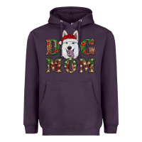 Plum christmas  white shepherd dog mom Heavyweight Hoodie - RanaPortraitStore