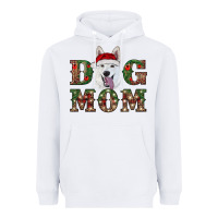 White christmas  white shepherd dog mom Heavyweight Hoodie - RanaPortraitStore
