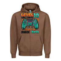 Chestnut level 10 unlocked awesome since 2013 Zipper Hoodie - MaliasSmallBusiness
