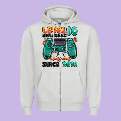 Zipper Hoodie level 10 unlocked awesome since 2013