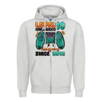 Dove Grey level 10 unlocked awesome since 2013 Zipper Hoodie - MaliasSmallBusiness