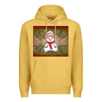 Antique Gold Christmas snowman Premium Hoodie - AdoDesignShop