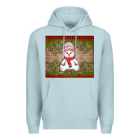 Blue Mist Christmas snowman Premium Hoodie - AdoDesignShop