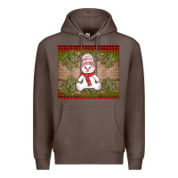 Coffee Christmas snowman Premium Hoodie - AdoDesignShop