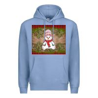 Colony Blue Christmas snowman Premium Hoodie - AdoDesignShop