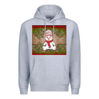 Heather Grey Christmas snowman Premium Hoodie - AdoDesignShop