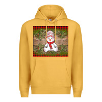 Mustard Christmas snowman Premium Hoodie - AdoDesignShop