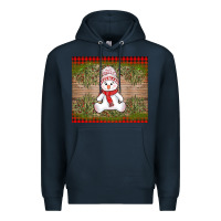 Navy Christmas snowman Premium Hoodie - AdoDesignShop