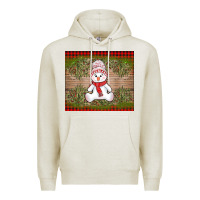 Oatmeal Heather Christmas snowman Premium Hoodie - AdoDesignShop