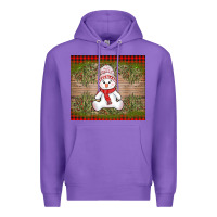 Purple Christmas snowman Premium Hoodie - AdoDesignShop