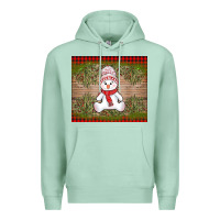 Seafoam Christmas snowman Premium Hoodie - AdoDesignShop