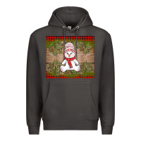 Smoke Christmas snowman Premium Hoodie - AdoDesignShop