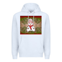 White Christmas snowman Premium Hoodie - AdoDesignShop
