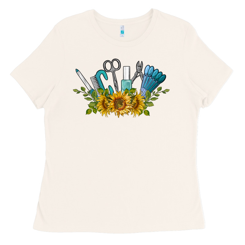 Nail Tools With Sunflower Ladies Tee by BarkalooDesign | Teevron