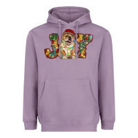 Lavender bulldog christmas joy Heavyweight Hoodie - RanaPortraitStore