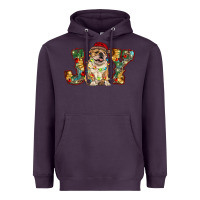 Plum bulldog christmas joy Heavyweight Hoodie - RanaPortraitStore