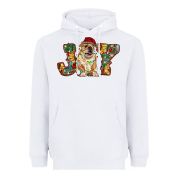 White bulldog christmas joy Heavyweight Hoodie - RanaPortraitStore