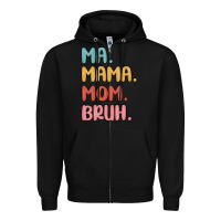 Black ma mama mom bruh Zipper Hoodie - MaliasSmallBusiness