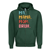 Sports Green ma mama mom bruh Zipper Hoodie - MaliasSmallBusiness