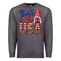 Charcoal Heather Born in the USA gnome Premium Sweatshirt - Neo Western