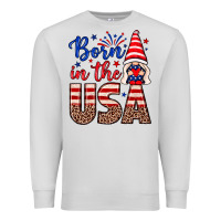 Dove Grey Born in the USA gnome Premium Sweatshirt - Neo Western