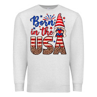 Oatmeal Heather Born in the USA gnome Premium Sweatshirt - Neo Western