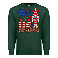 Sports Green Born in the USA gnome Premium Sweatshirt - Neo Western