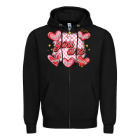 Black valentines day positive affirmations Zipper Hoodie - MaliasSmallBusiness